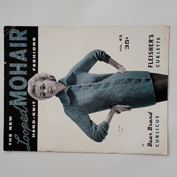 The New Looped Mohair Hand-Knit Fashions 1958 Volume 43 - Picture 3 of 12